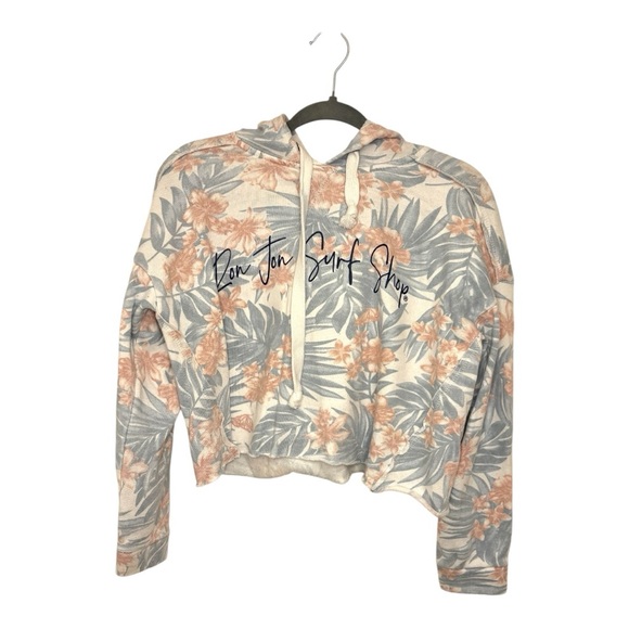 Ron Jon Surf Shop Cropped Floral Hoodie Sweatshirt – Women’s XS - Picture 1 of 5